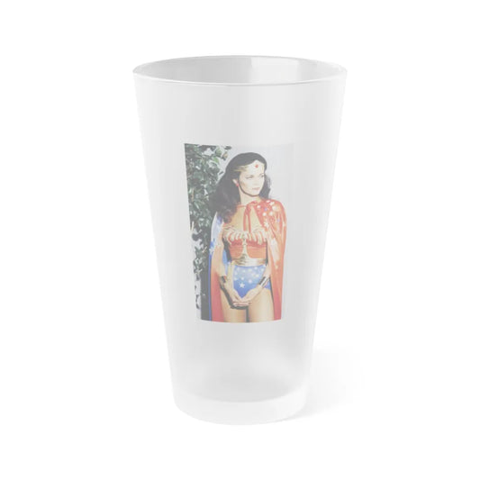 Lynda Carter #249 (Vintage Female Icon) Frosted Pint 16oz-16oz-Frosted-Go Mug Yourself