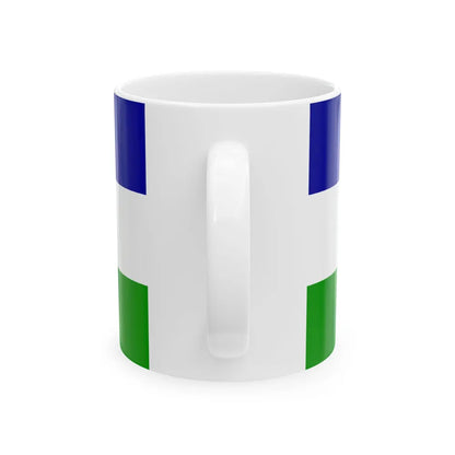 Flag of Una Sana Canton Bosnia and Herzegovina - White Coffee Mug-Go Mug Yourself