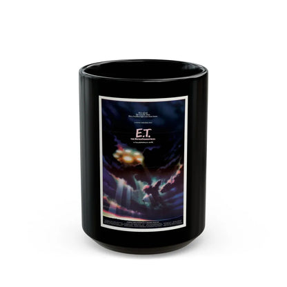 E.T. THE EXTRA TERRESTRIAL 1982 Movie Poster - Black Coffee Mug-15oz-Go Mug Yourself