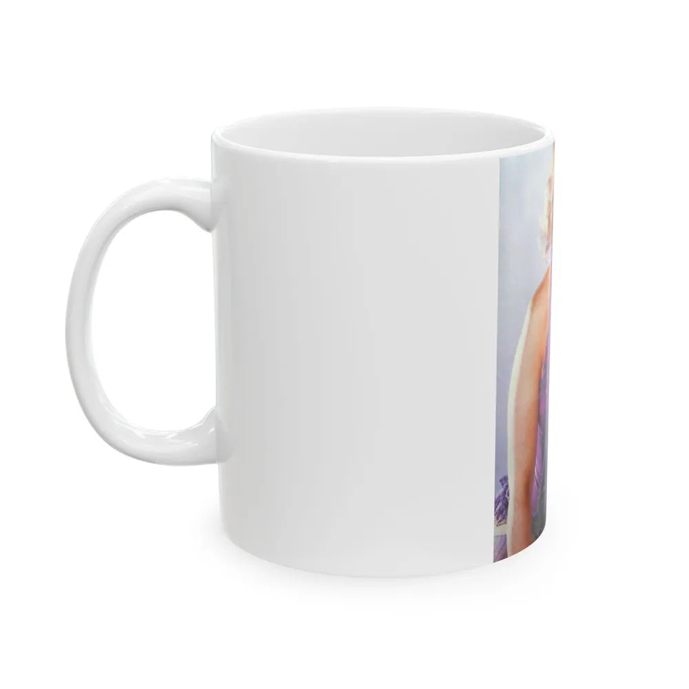 Linda Blair #236 - Partially Topless (Vintage Female Icon) White Coffee Mug-Go Mug Yourself