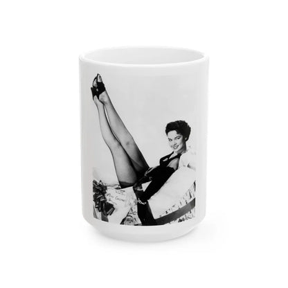 Kathryn Grant #07 (Vintage Female Icon) White Coffee Mug-15oz-Go Mug Yourself