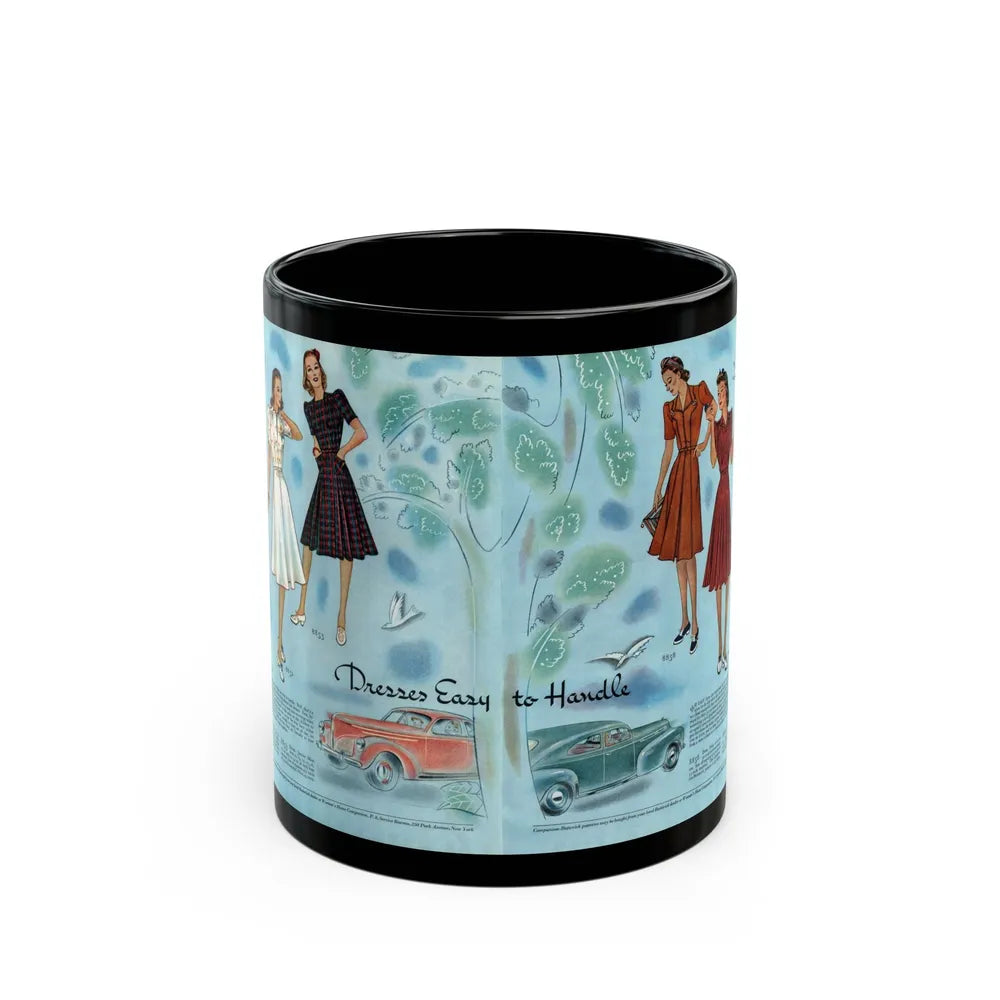 Dresses Easy to Handle, Woman's Home Companion, April 1940 - Black Coffee Mug-11oz-Go Mug Yourself