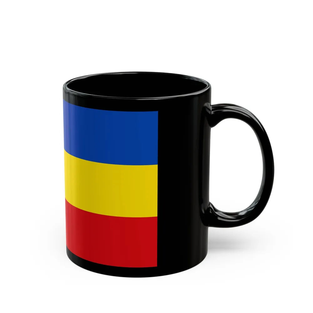 Flag of Wetteraukreises Germany - Black Coffee Mug-Go Mug Yourself