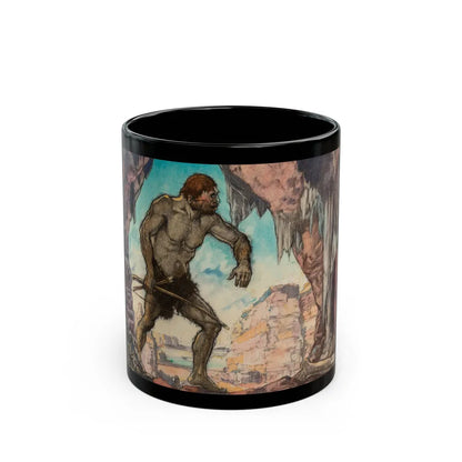 Caveman, probable New York Herald Tribune magazine cover - Black Coffee Mug-11oz-Go Mug Yourself