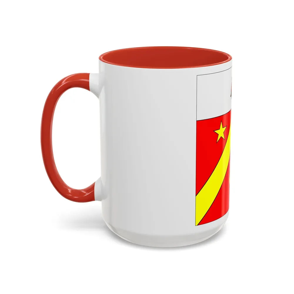 Flag of Autavaux Switzerland - Accent Coffee Mug-Go Mug Yourself