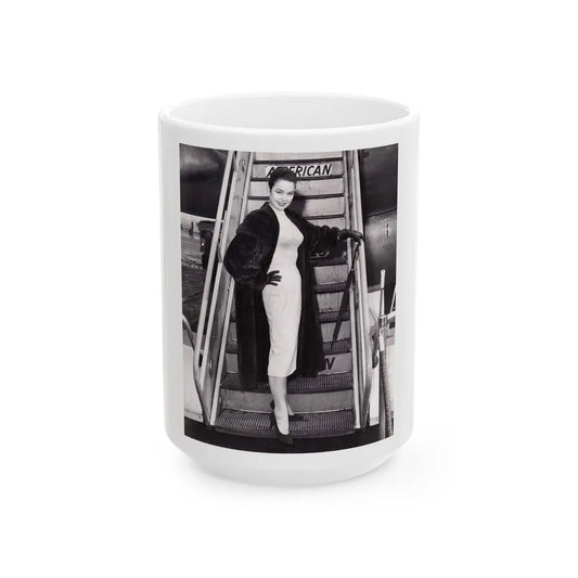 Kathryn Grant #117 (Vintage Female Icon) White Coffee Mug-15oz-Go Mug Yourself