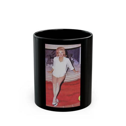 Nancy Kovack #83 (Vintage Female Icon) Black Coffee Mug-11oz-Go Mug Yourself