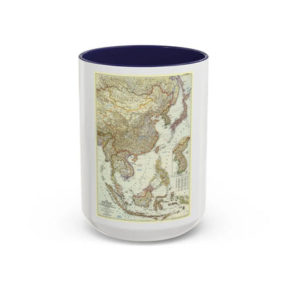 Far East (1952) (Map) Accent Coffee Mug-15oz-Navy-Go Mug Yourself