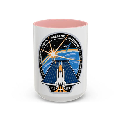 STS 115 (NASA) Accent Coffee Mug-15oz-Pink-Go Mug Yourself