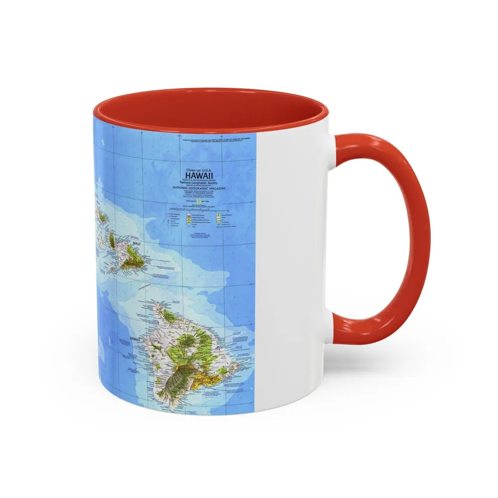 USA - Hawaii (1976) (Map) Accent Coffee Mug-Go Mug Yourself