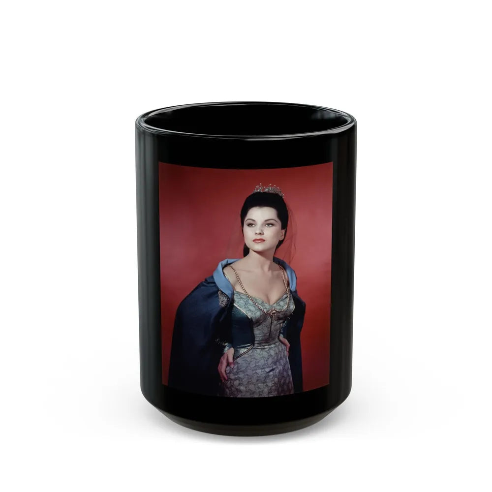 Debra Paget #137 (Vintage Female Icon) Black Coffee Mug-15oz-Go Mug Yourself