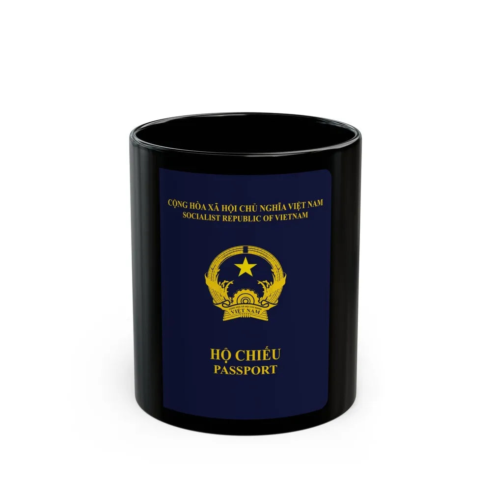 Vietnam Passport - Black Coffee Mug-11oz-Go Mug Yourself