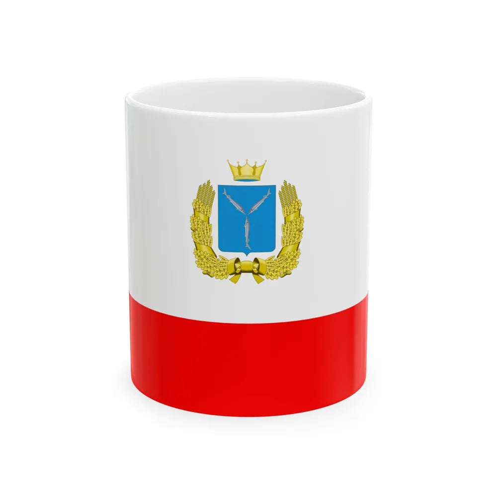 Flag of Saratov Oblast Russia - White Coffee Mug-11oz-Go Mug Yourself