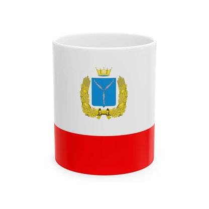 Flag of Saratov Oblast Russia - White Coffee Mug-11oz-Go Mug Yourself