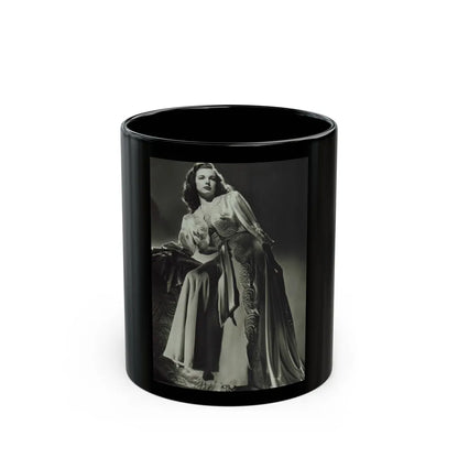 Cathy Downs #09 (Vintage Female Icon) Black Coffee Mug-11oz-Go Mug Yourself