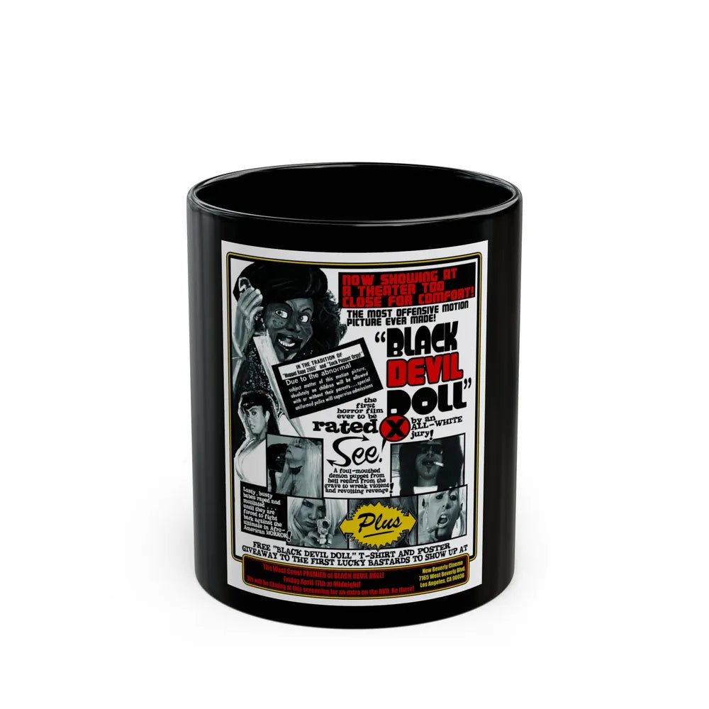 BLACK DEVIL DOLL FROM HELL (TEASER) 1984 Movie Poster - Black Coffee Mug-11oz-Go Mug Yourself