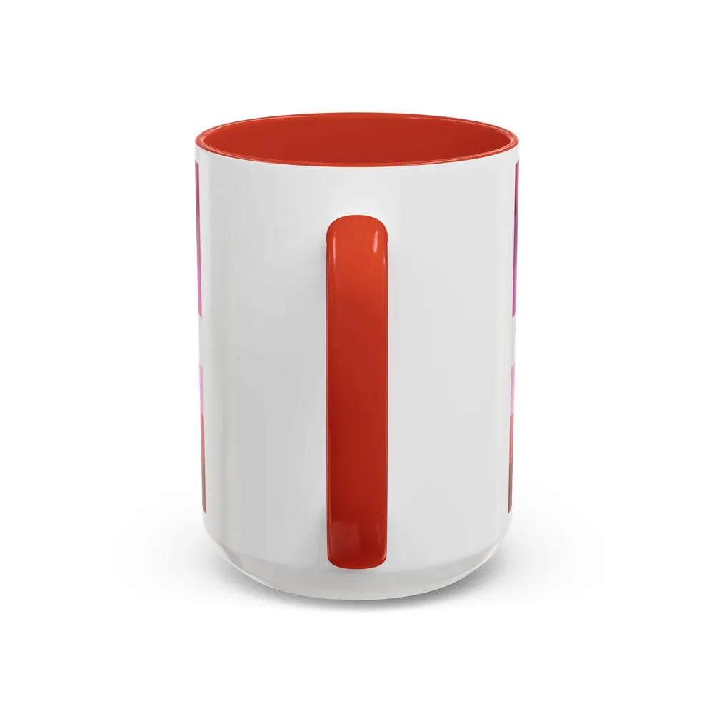 Lipstick lesbian Pride Flag - Accent Coffee Mug-Go Mug Yourself