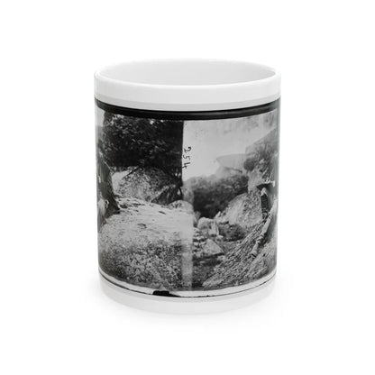 Gettysburg, Pa. Alfred R. Waud, Artist Of Harper's Weekly, Sketching On Battlefield (U.S. Civil War) White Coffee Mug-11oz-Go Mug Yourself