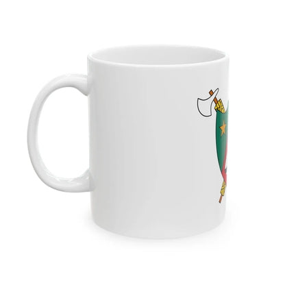 Coat of Arms of Cameroon (1960-1961) - White Coffee Mug-Go Mug Yourself