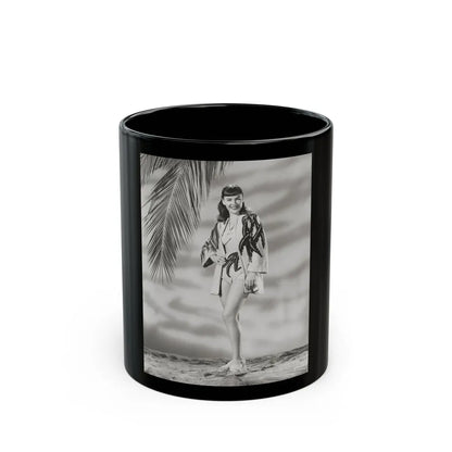 Ella Raines #227 (Vintage Female Icon) Black Coffee Mug-11oz-Go Mug Yourself