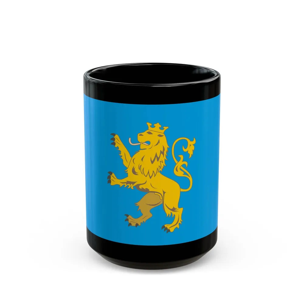 Flag of Lviv Oblast Ukraine - Black Coffee Mug-15oz-Go Mug Yourself