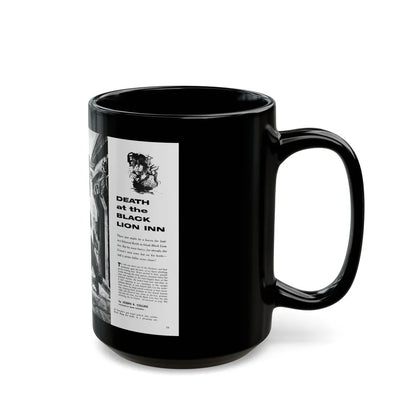 Death at the Black Lion Inn, Adventure, April 1959 - Black Coffee Mug-Go Mug Yourself