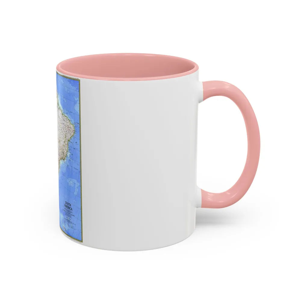 South America (1972) (Map) Accent Coffee Mug-Go Mug Yourself