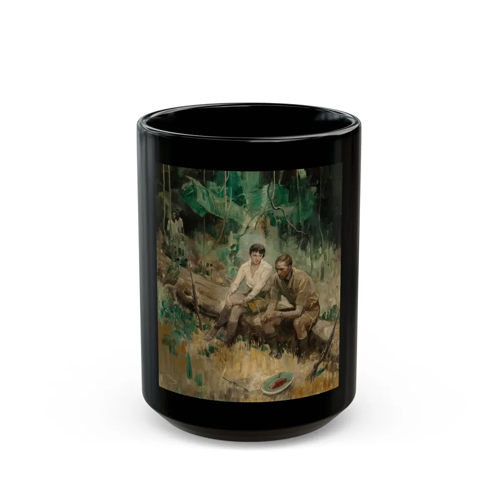 Break from the Hunt, 1925 - Black Coffee Mug-15oz-Go Mug Yourself