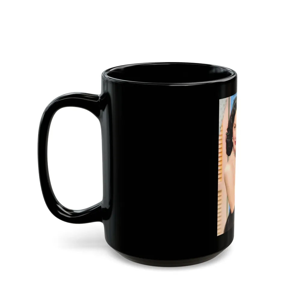 Evelyn West #12 (Vintage Female Icon) Black Coffee Mug-Go Mug Yourself