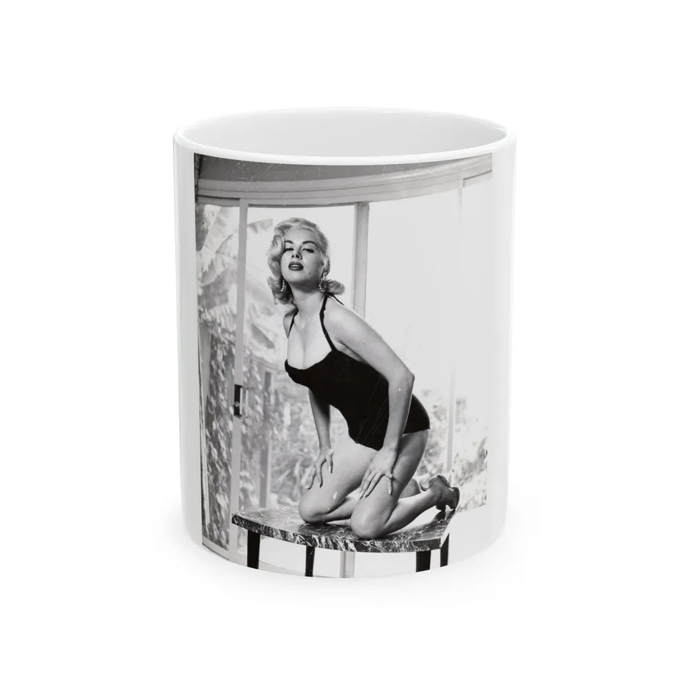 Jeanne Carmen #50 (Vintage Female Icon) White Coffee Mug-11oz-Go Mug Yourself