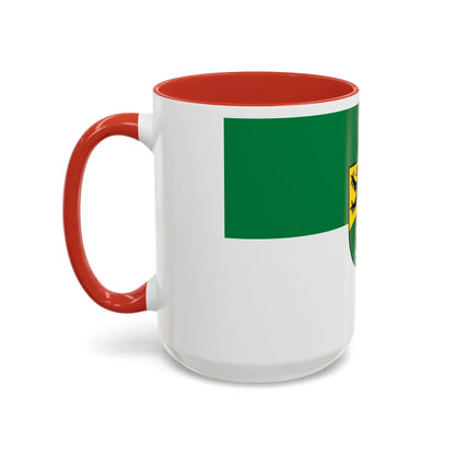 Flag of Erzgebirgskreises Germany - Accent Coffee Mug-Go Mug Yourself