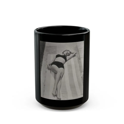 Carol Ohmart #65 - Negative Struck B&W 8x10 50's Era Pin-Up Photo High Quality Re-Print (Vintage Female Icon) Black Coffee Mug-15oz-Go Mug Yourself