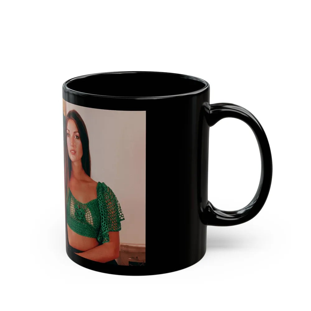 Jane Seymour #02 (Vintage Female Icon) Black Coffee Mug-Go Mug Yourself