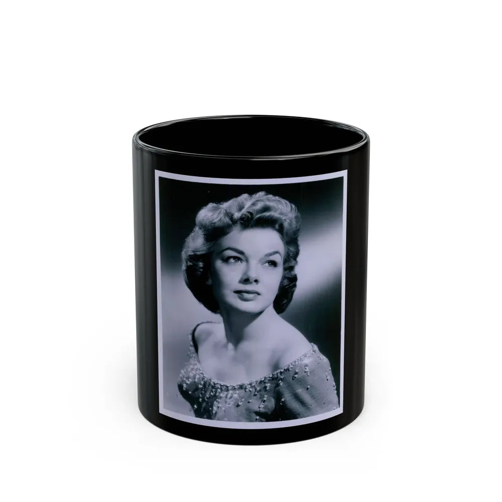 Leslie Parrish #193 (Vintage Female Icon) Black Coffee Mug-11oz-Go Mug Yourself