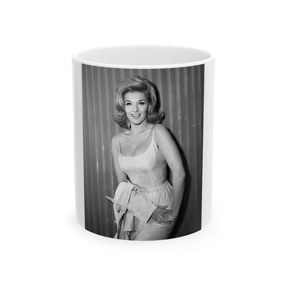 Nancy Kovack #32 (Vintage Female Icon) White Coffee Mug-11oz-Go Mug Yourself