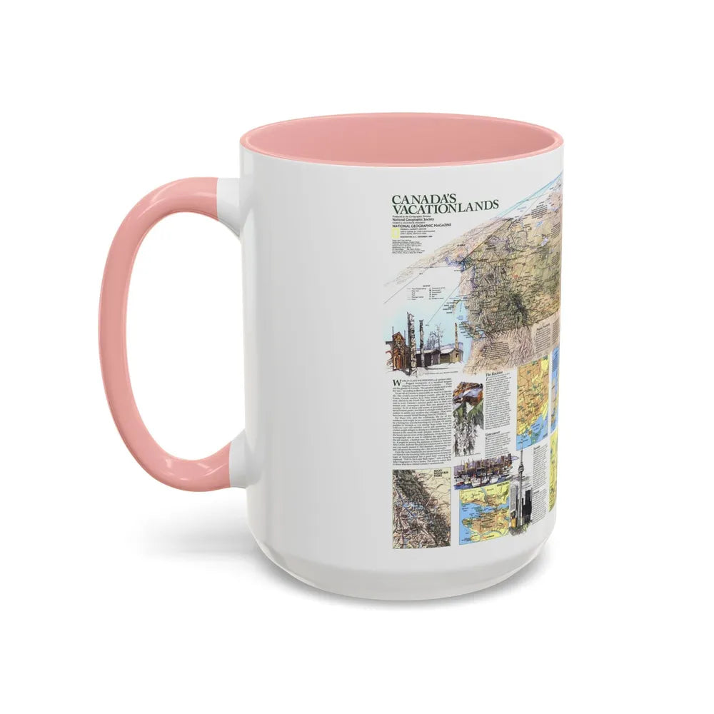 Canada - Vacationlands (1985) (Map) Accent Coffee Mug-Go Mug Yourself