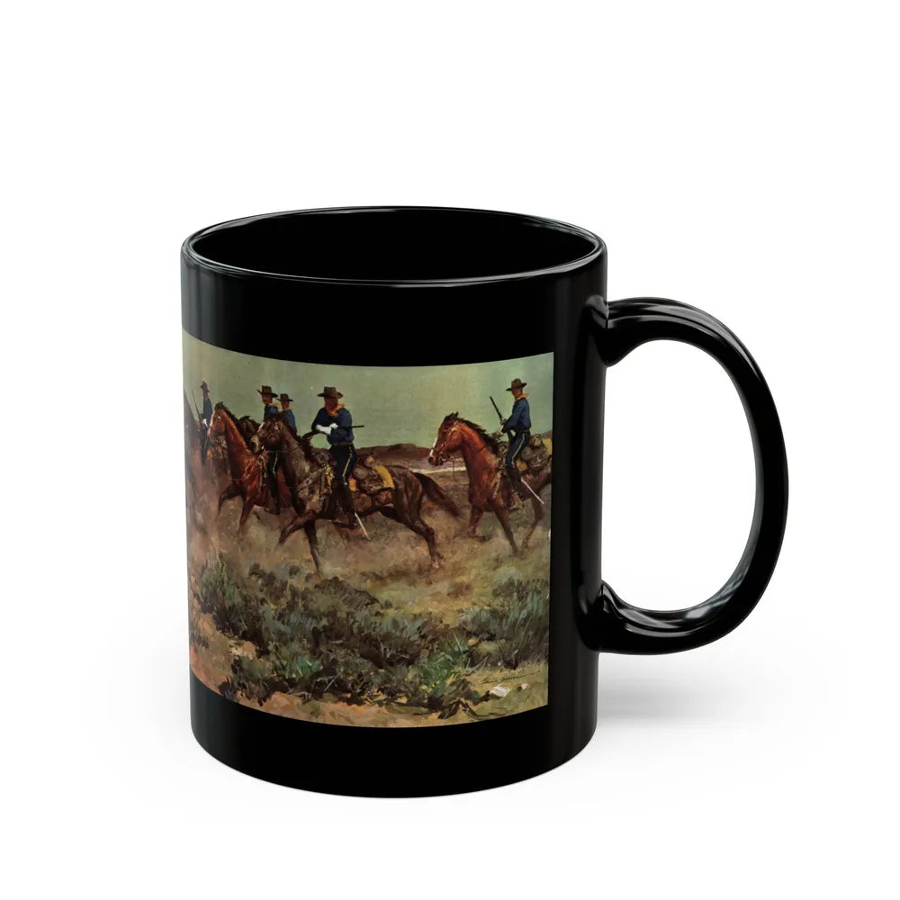 Duty, Collier's, November 22, 1952, Illustration by Donald Teague as Edwin Dawes - Black Coffee Mug-Go Mug Yourself