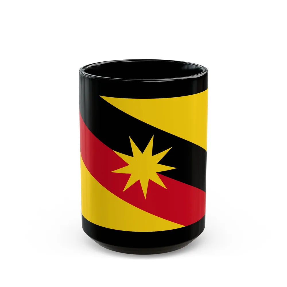 Flag of Sarawak Malaysia - Black Coffee Mug-15oz-Go Mug Yourself