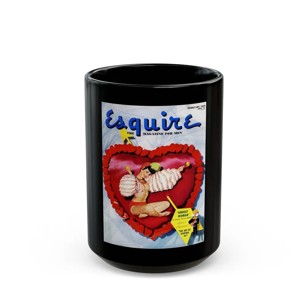 Esquire magazine cover, February 1950 - Black Coffee Mug-15oz-Go Mug Yourself