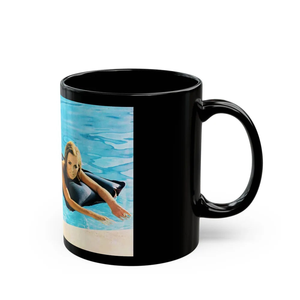 Julie Ege #204 (Vintage Female Icon) Black Coffee Mug-Go Mug Yourself