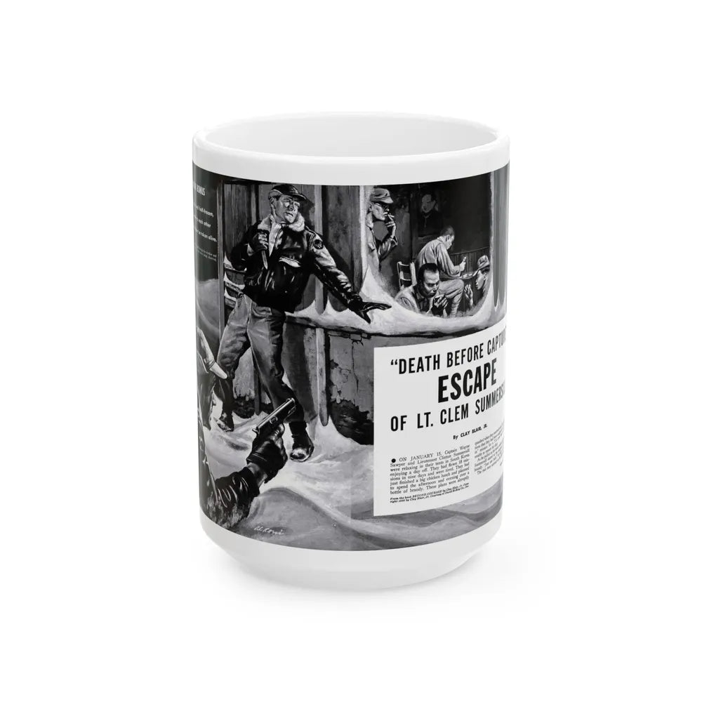 Death Before Capture', Action for Men, May 1960 - White Coffee Mug-15oz-Go Mug Yourself