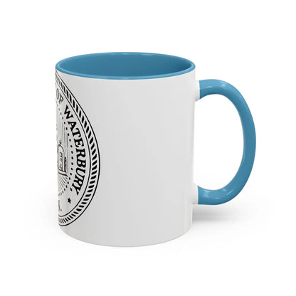 Seal of Waterbury Connecticut - Accent Coffee Mug-Go Mug Yourself