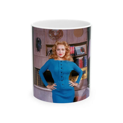 Julie Newmar #669 (Vintage Female Icon) White Coffee Mug-11oz-Go Mug Yourself