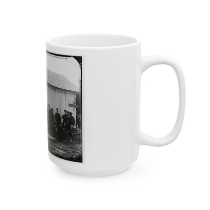 District Of Columbia. White Officers Of 4th U.S. Colored Infantry At Leisure, Fort Slocum (U.S. Civil War) White Coffee Mug-Go Mug Yourself