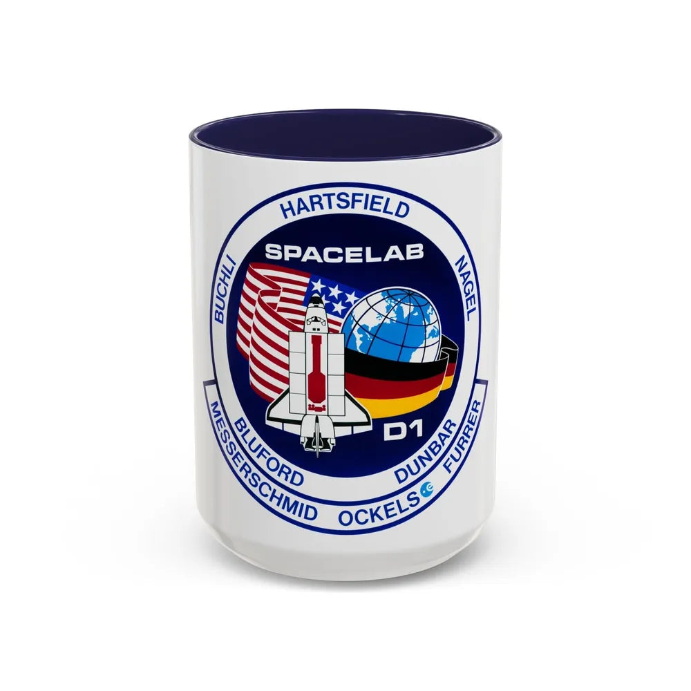 STS 61 a (NASA) Accent Coffee Mug-15oz-Navy-Go Mug Yourself