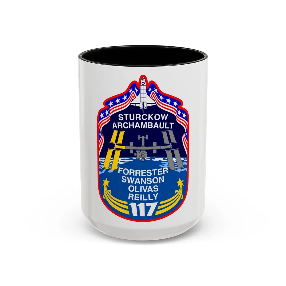 STS 117 (NASA) Accent Coffee Mug-15oz-Black-Go Mug Yourself