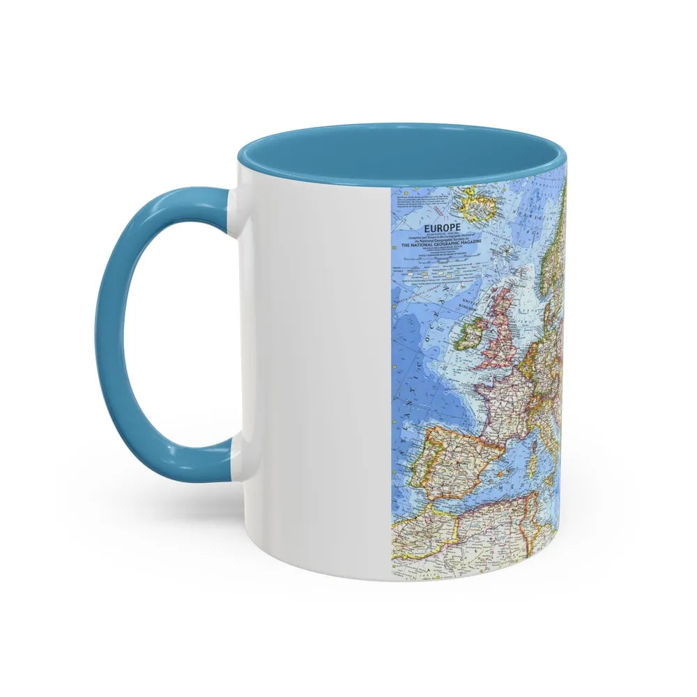 Europe (1962) (Map) Accent Coffee Mug-Go Mug Yourself