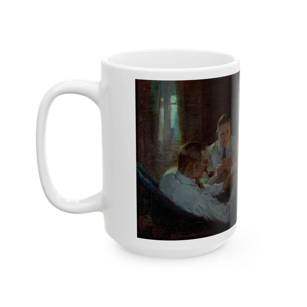 Card Players - White Coffee Mug-Go Mug Yourself