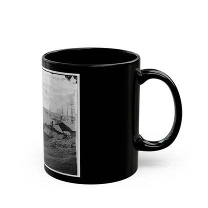 City Point, Va. Wharves After The Explosion Of Ordnance Barges On August 4, 1864 (U.S. Civil War) Black Coffee Mug-Go Mug Yourself