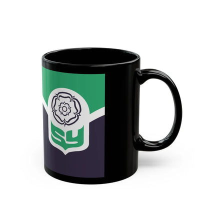 Flag of South Yorkshire UK - Black Coffee Mug-Go Mug Yourself